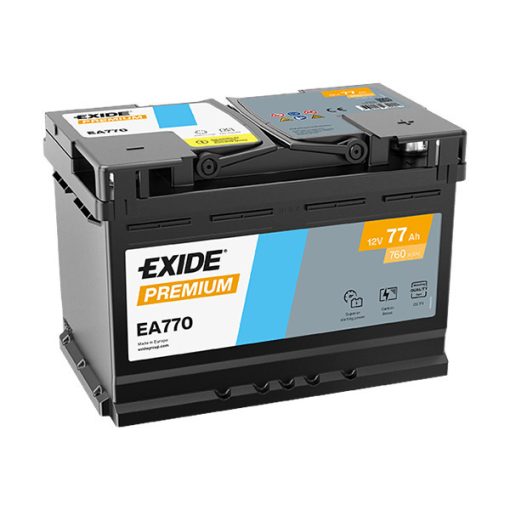 EXIDE PREMIUM EA770 12V 77AH 760EN JOBB+ AUTÓ AKKUMULÁTOR