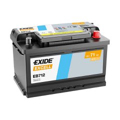 EXIDE EXCELL EB712 12V 71AH 670EN JOBB+ AUTÓ AKKUMULÁTOR