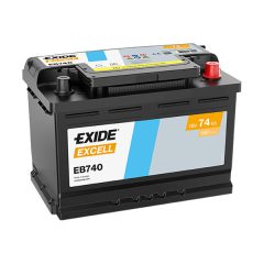 EXIDE EXCELL EB740 12V 74AH 680EN JOBB+ AUTÓ AKKUMULÁTOR