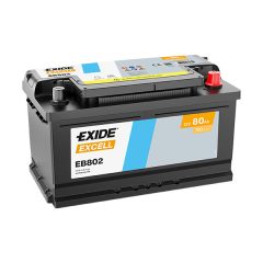 EXIDE EXCELL EB802 12V 80AH 700EN JOBB+ AUTÓ AKKUMULÁTOR