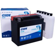 EXIDE ETX20HL-BS 12V 18AH 270A JOBB+ MOTORKERÉKPÁR AKKUMULÁTOR