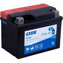 EXIDE ETX4L-BS 12V 3Ah 50A jobb+ motorkerékpár akkumulátor