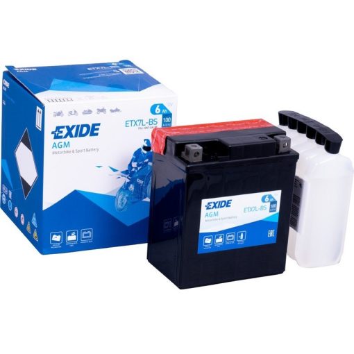 EXIDE ETX7L-BS 12V 6AH 100A JOBB+ MOTORKERÉKPÁR AKKUMULÁTOR