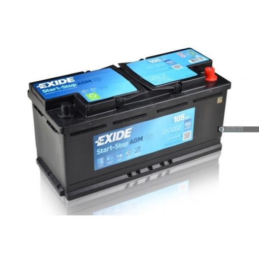 EXIDE AGM START - STOP EK1050 12V 105AH 950EN JOBB+ AUTÓ AKKUMULÁTOR